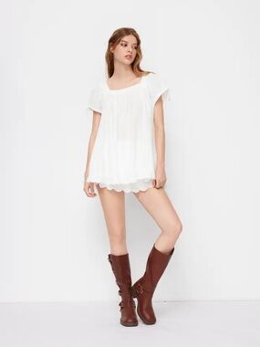 Cider Square Neck Babydoll Tunic